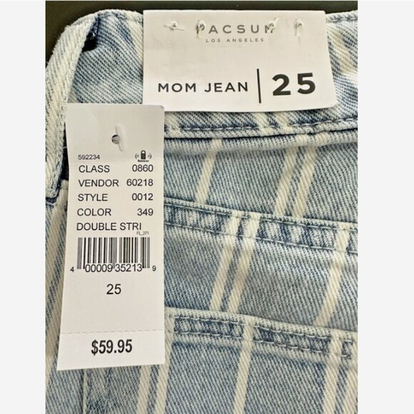 PACSUN Striped Mom Jeans NWT 25 - Picture 3 of 6